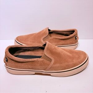 SPERRY Men's Tan Slip-On Suede Shoes, Rubber Sole - Size 10 (EU43)